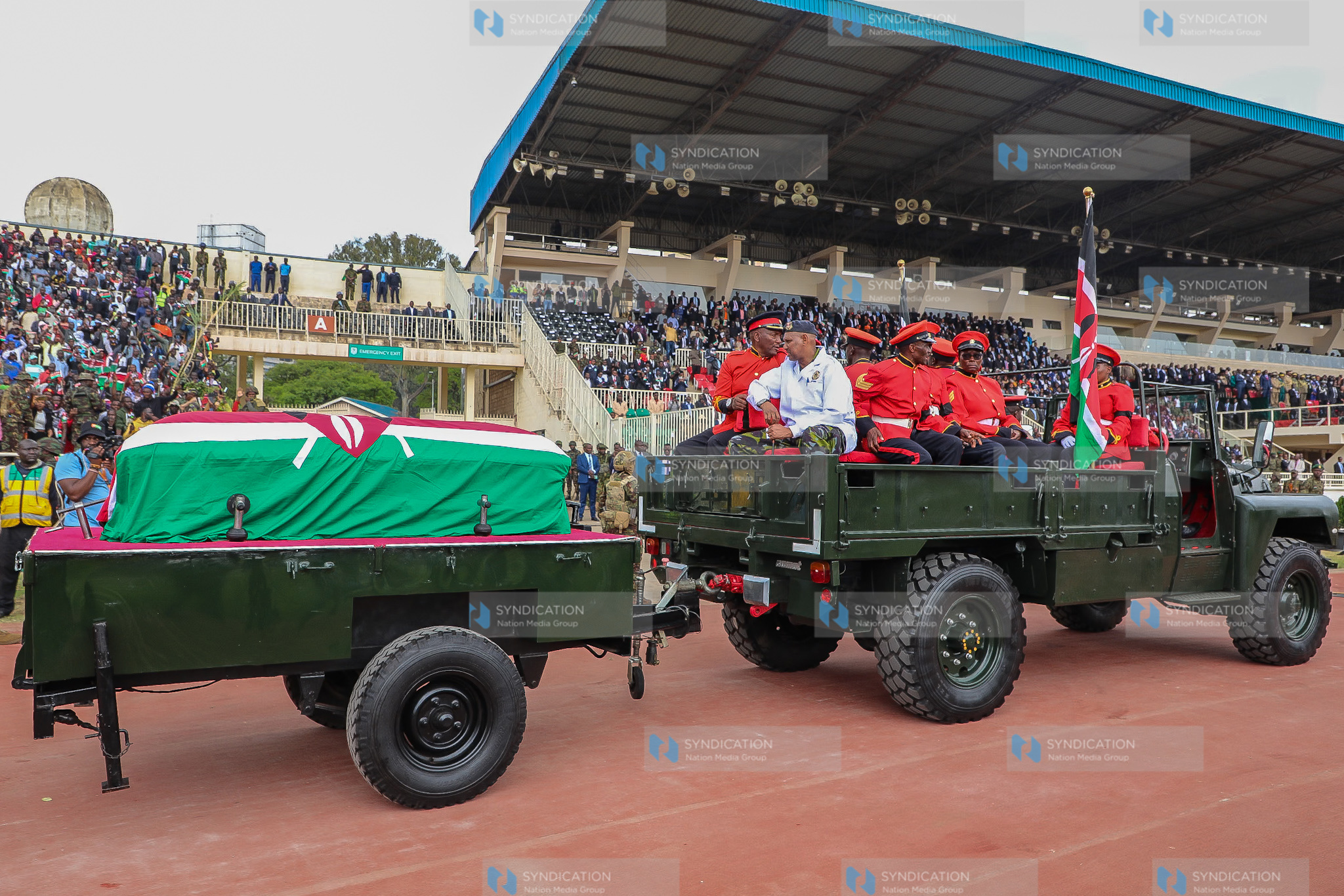 The body of former Prime Minister Raila Odinga