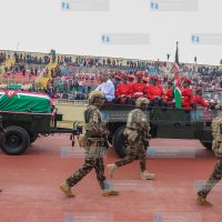 The body of former Prime Minister Raila Odinga