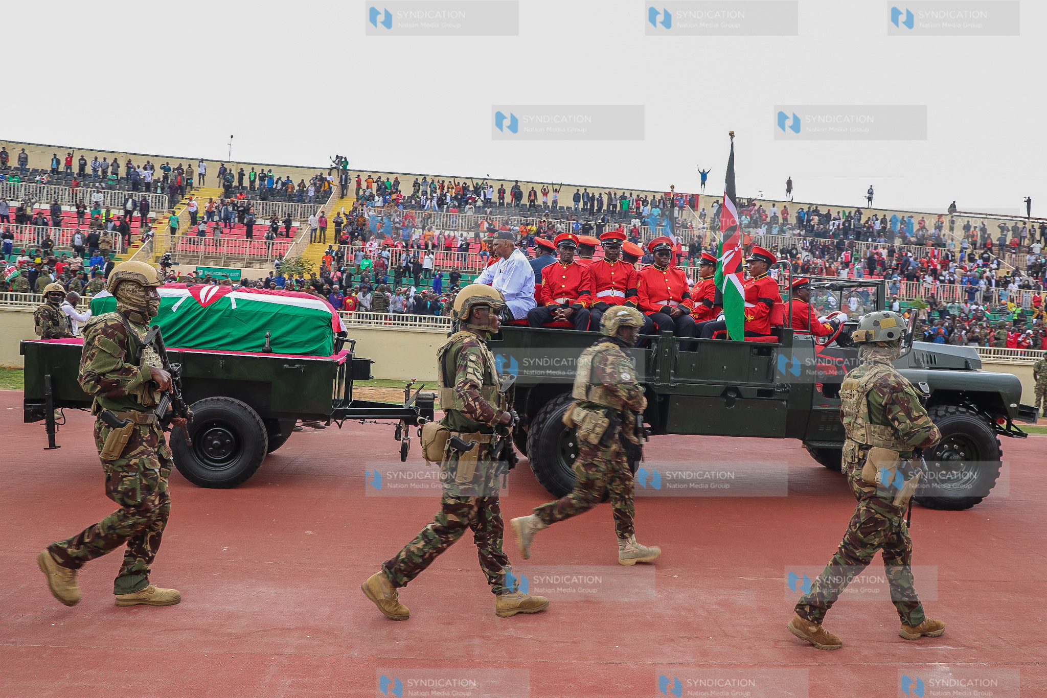 The body of former Prime Minister Raila Odinga