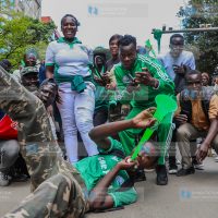 Gor Mahia fans celebrating in the streets