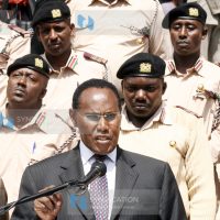 Minister of State for Provincial Administration and Internal Security Prof George Saitoti