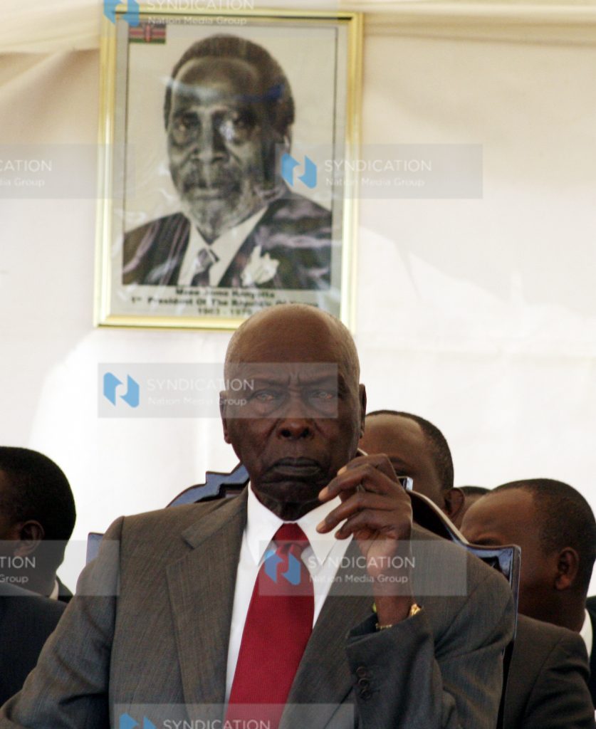 Self-proclaimed prof, of politics DR. Daniel Toroitich Arap Moi, Former President.