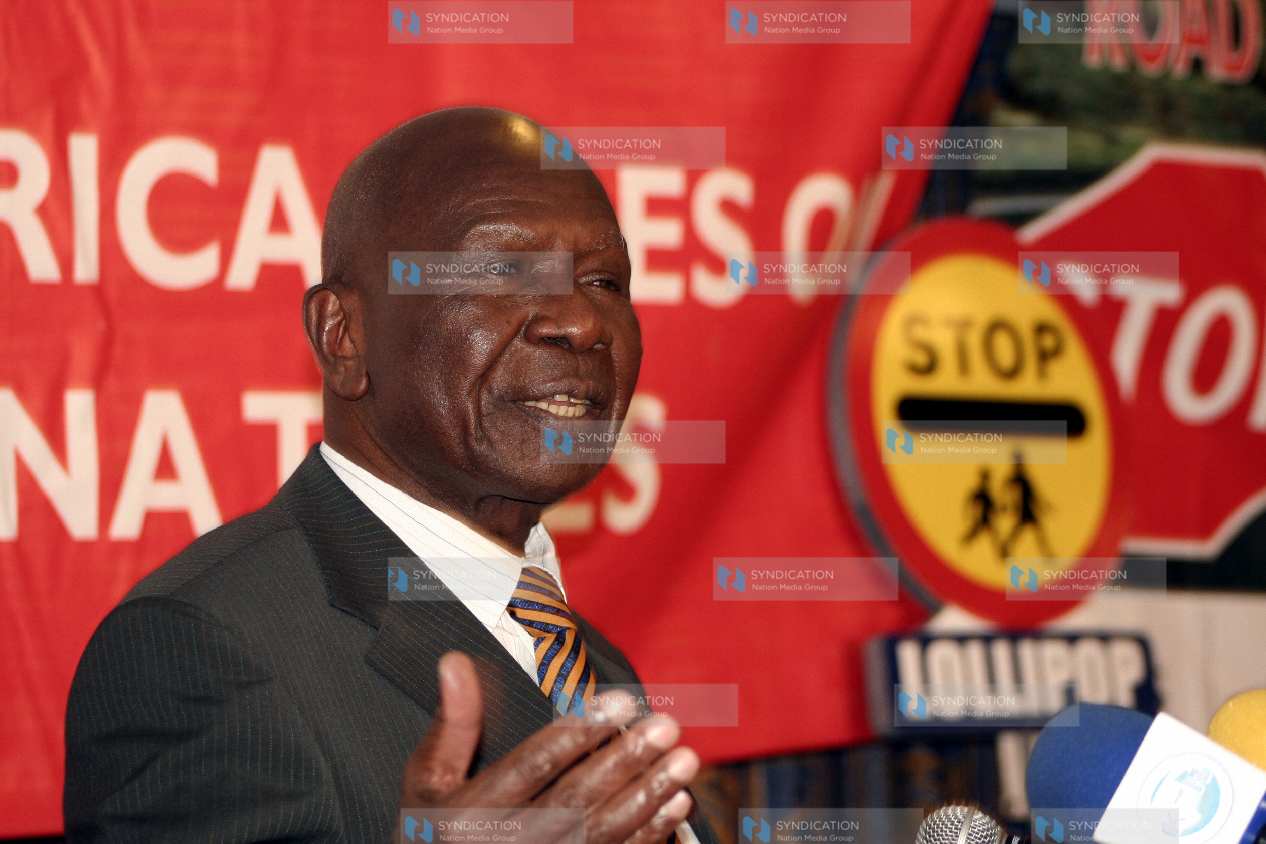 Former Vice President Moody Awori give his presentation