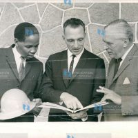 A visit by Mr. John Donkers (centre)