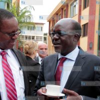 Foreign Affairs and international trade PS Dr Karanja Kibicho with UNCTAD secretary general Dr Mukhisa Kituyi