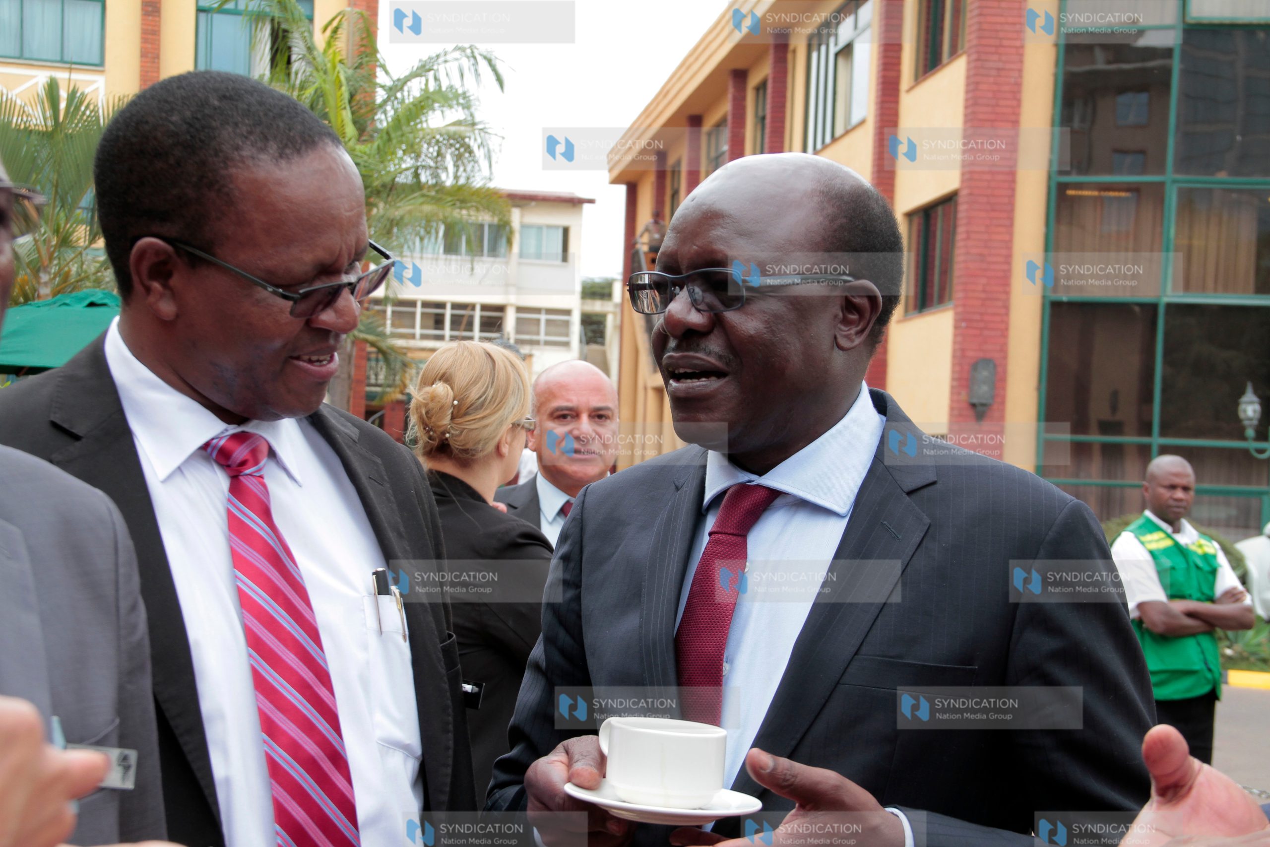 Foreign Affairs and international trade PS Dr Karanja Kibicho with UNCTAD secretary general Dr Mukhisa Kituyi