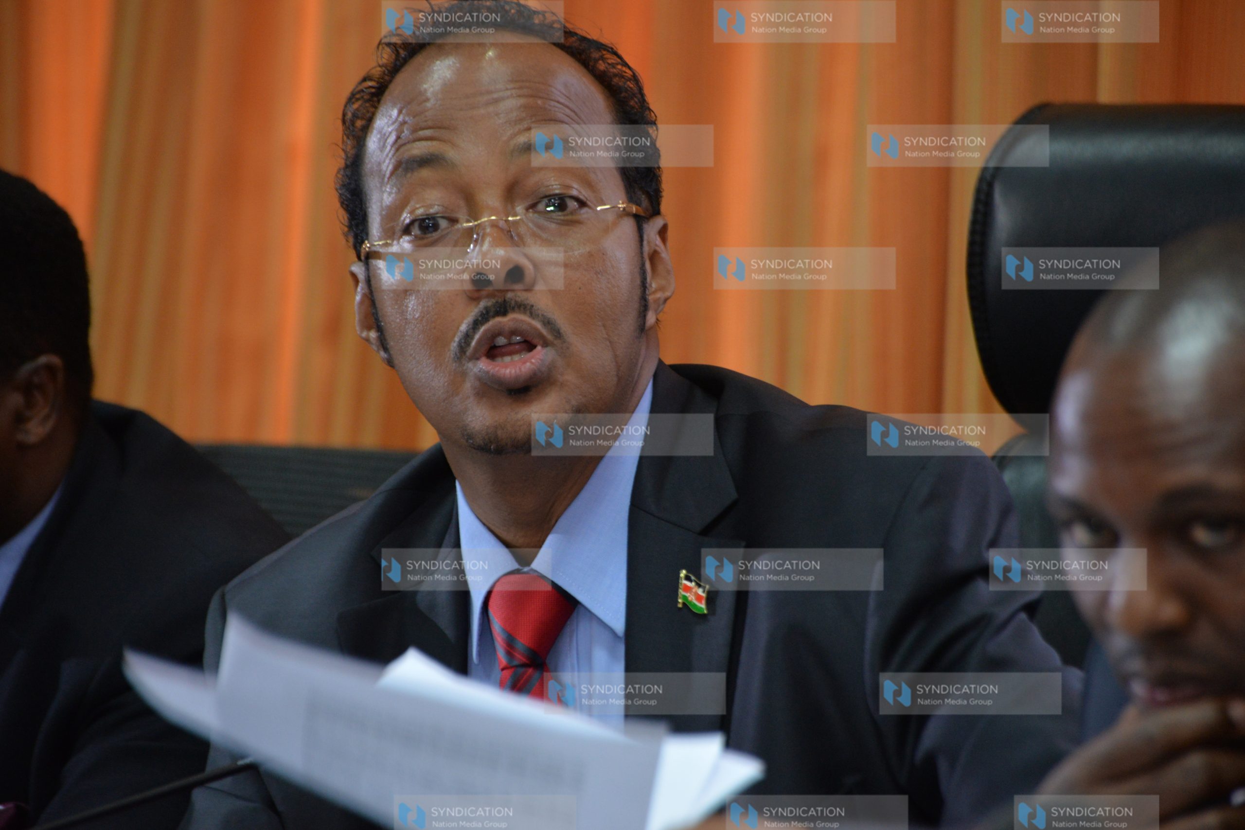 Public Investments Committee chairman Adan Keynan speaks