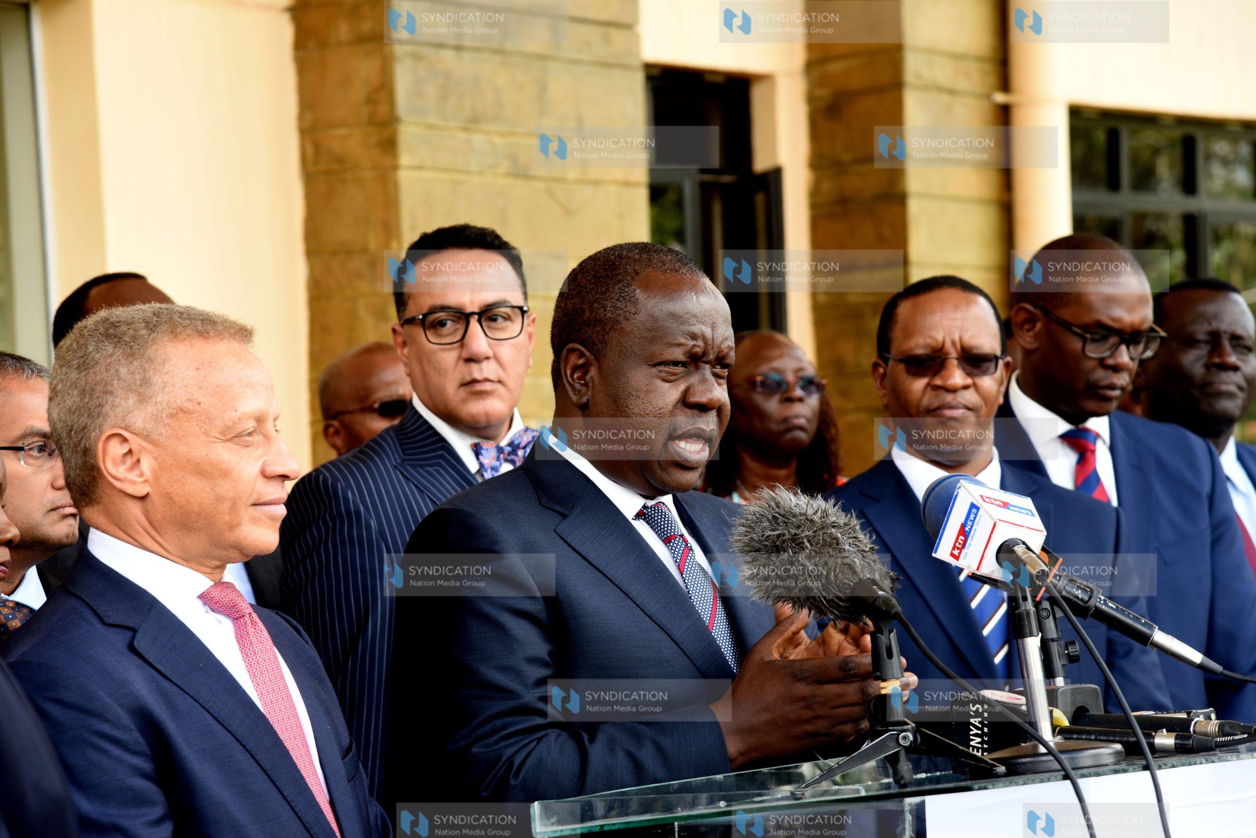 Meeting between private sector captains of industry and government officials.