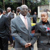Senator David Musila (left) chats with lawyer Kethi Kilonzo