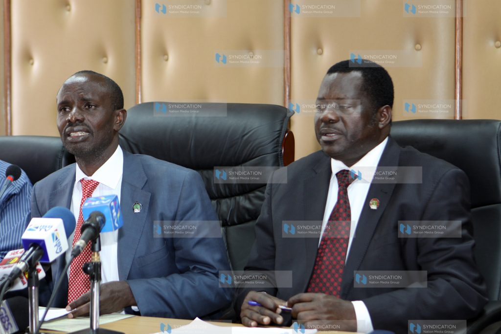 a press conference at the union's headquarters