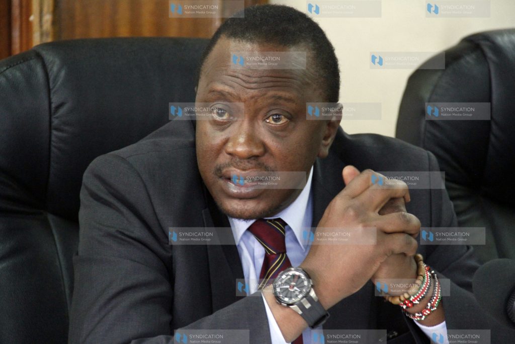 Outgoing Finance Minister Uhuru Kenyatta