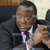 Outgoing Finance Minister Uhuru Kenyatta