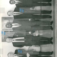 President Daniel Arap Moi poses for a group photograph
