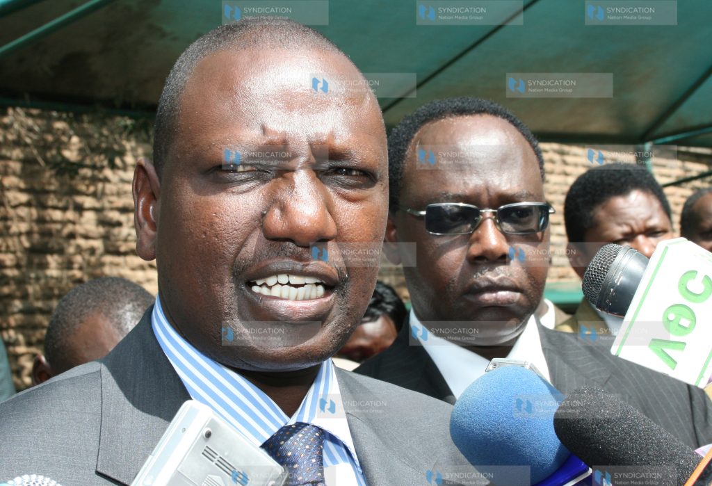 Agriculture minister William Ruto