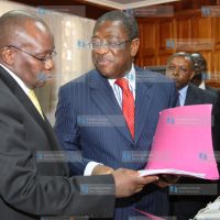Outgoing Attorney General Amos Wako