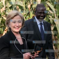 US Secretary of State Hilary Clinton with Agriculture Minister William Ruto
