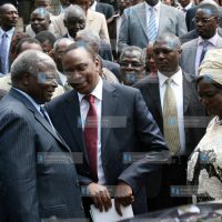 President Mwai Kibaki, Uhuru Kenyatta, Mama Ngina Kenyatta