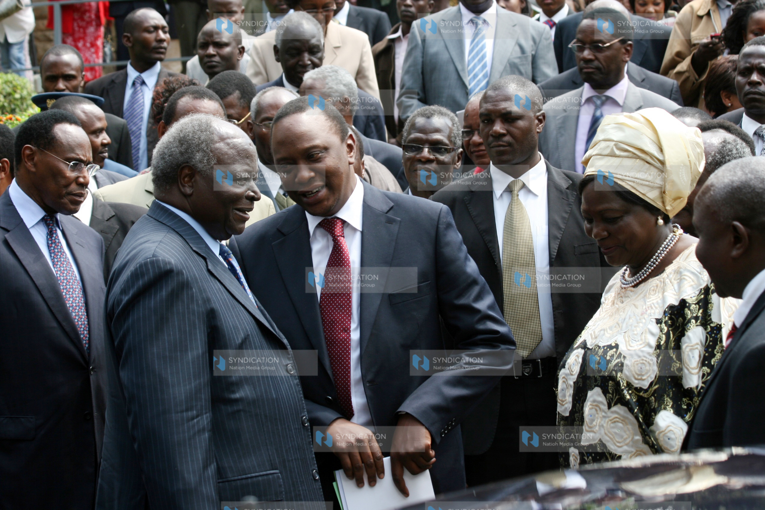 President Mwai Kibaki, Uhuru Kenyatta, Mama Ngina Kenyatta