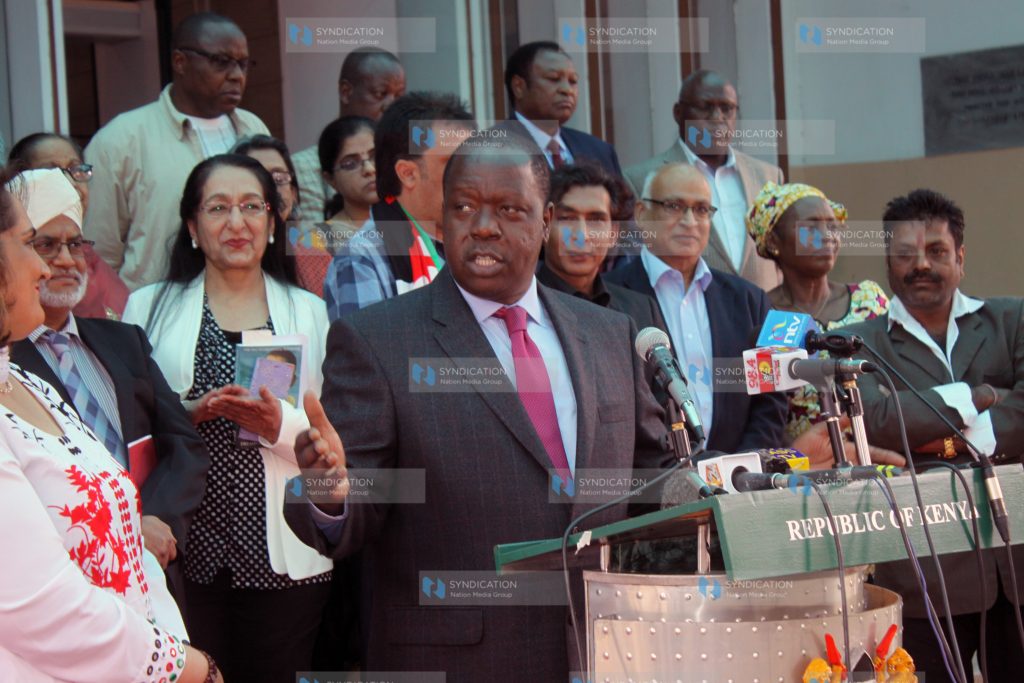 Acting internal security Minister Fred Matiang'i