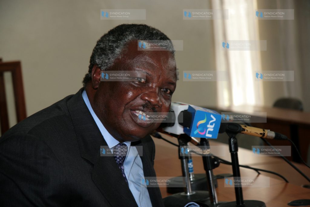 COTU Secretary General Francis Atwoli addresses a press conference