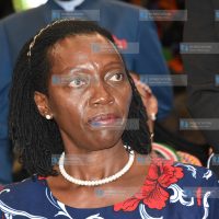 Azimio Presidential running mate Martha Karua waiting for clearance at Bomas