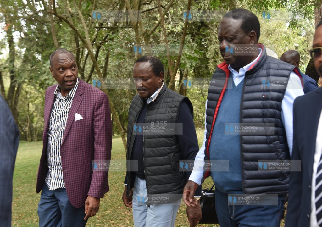 Addressing journalists at SKM Centre in Nairobi