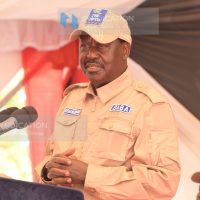 Azimio leader Raila Odinga during a media briefing
