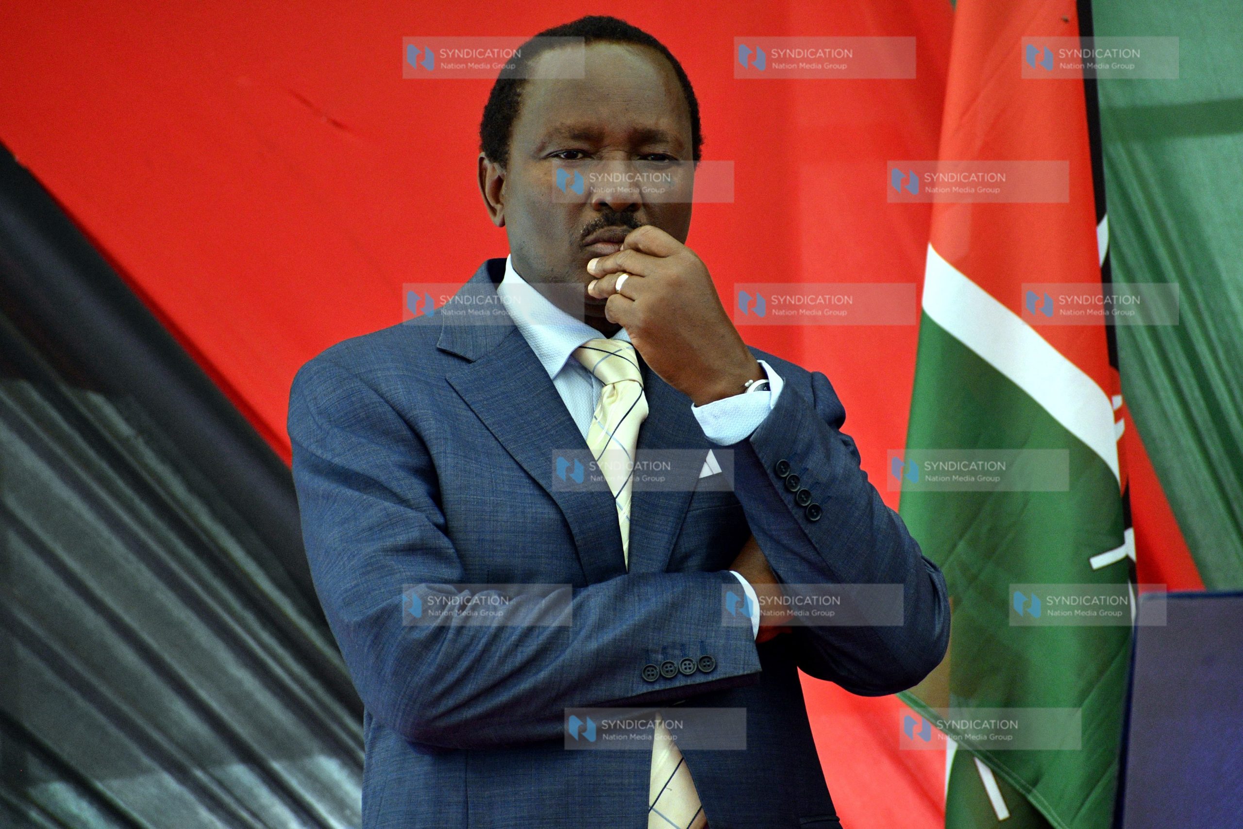 Wiper Party Leader Kalonzo Musyoka at a media briefing
