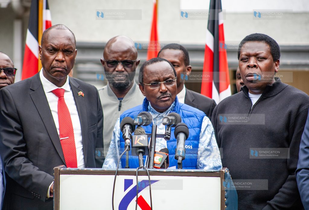 Azimio leaders address journalists