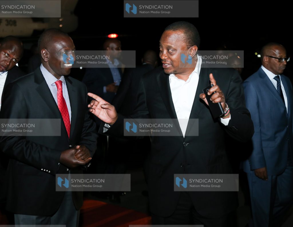 President Uhuru Kenyatta with Deputy President William Ruto