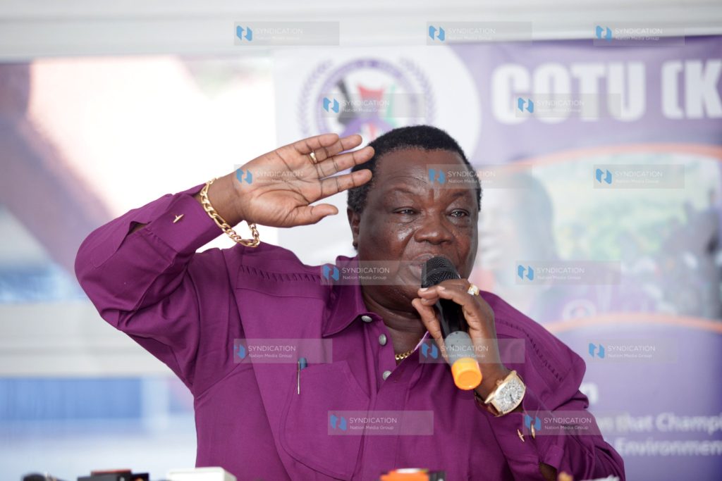 Francis Atwoli during the International Labour Organization conference