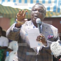 COTU Sec Gen Francis Atwoli speaks at a funeral ceremony
