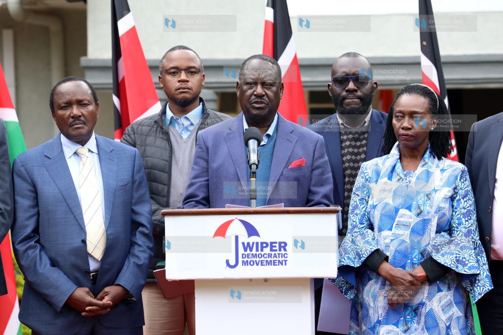Addressing journalists at Steven Kalonzo Command Centre