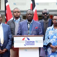 Addressing journalists at Steven Kalonzo Command Centre
