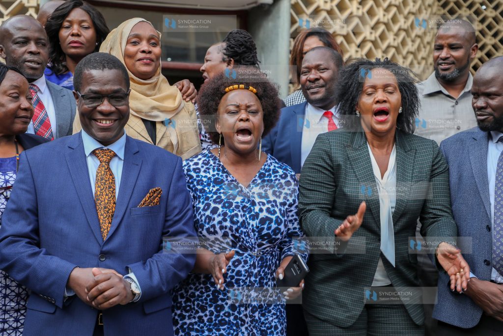 Press conference at Parliament Buildings