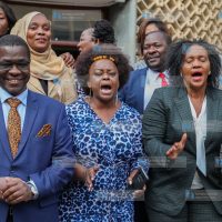 Press conference at Parliament Buildings