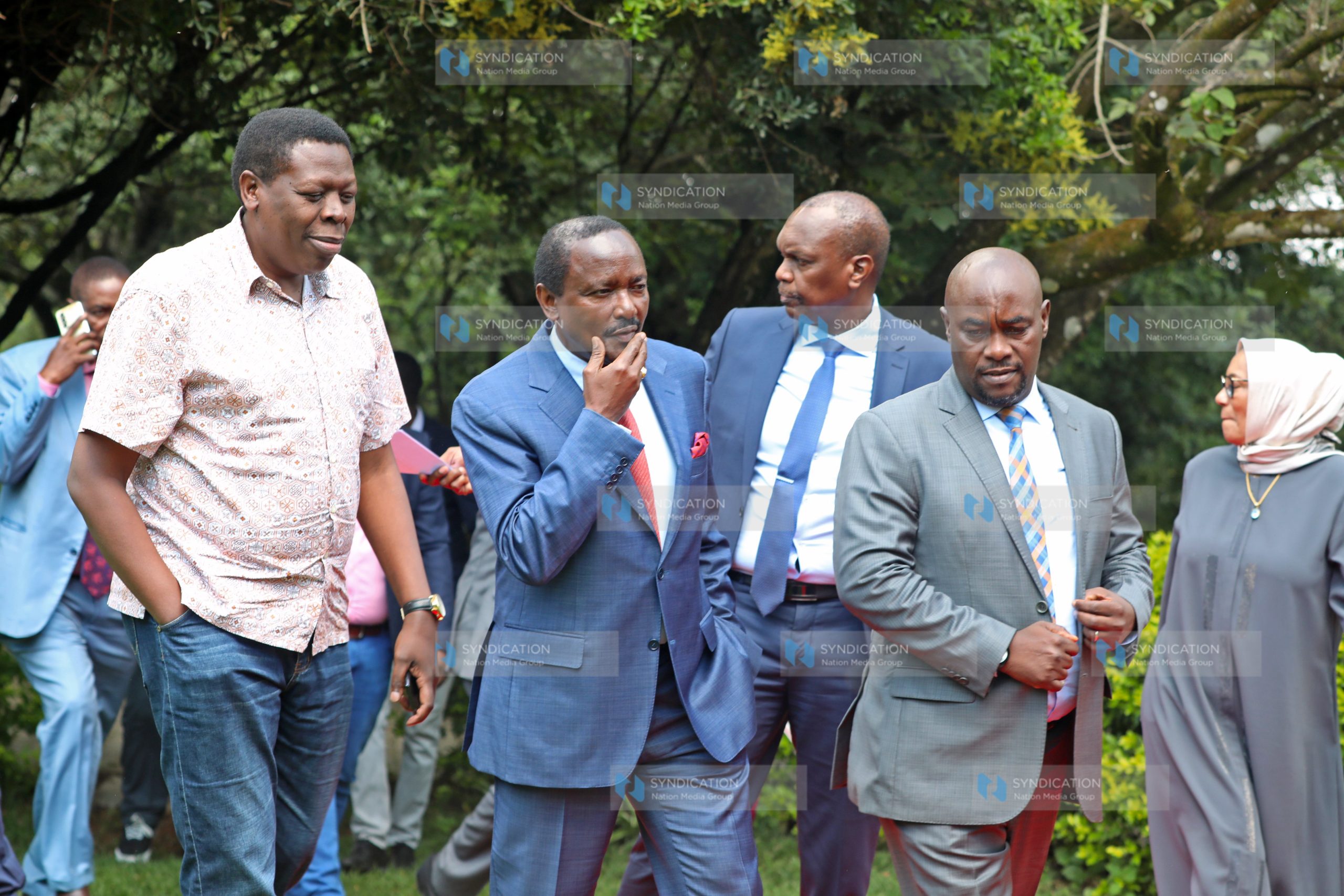 Addressing journalists at SKM Command Centre in Nairobi Karen