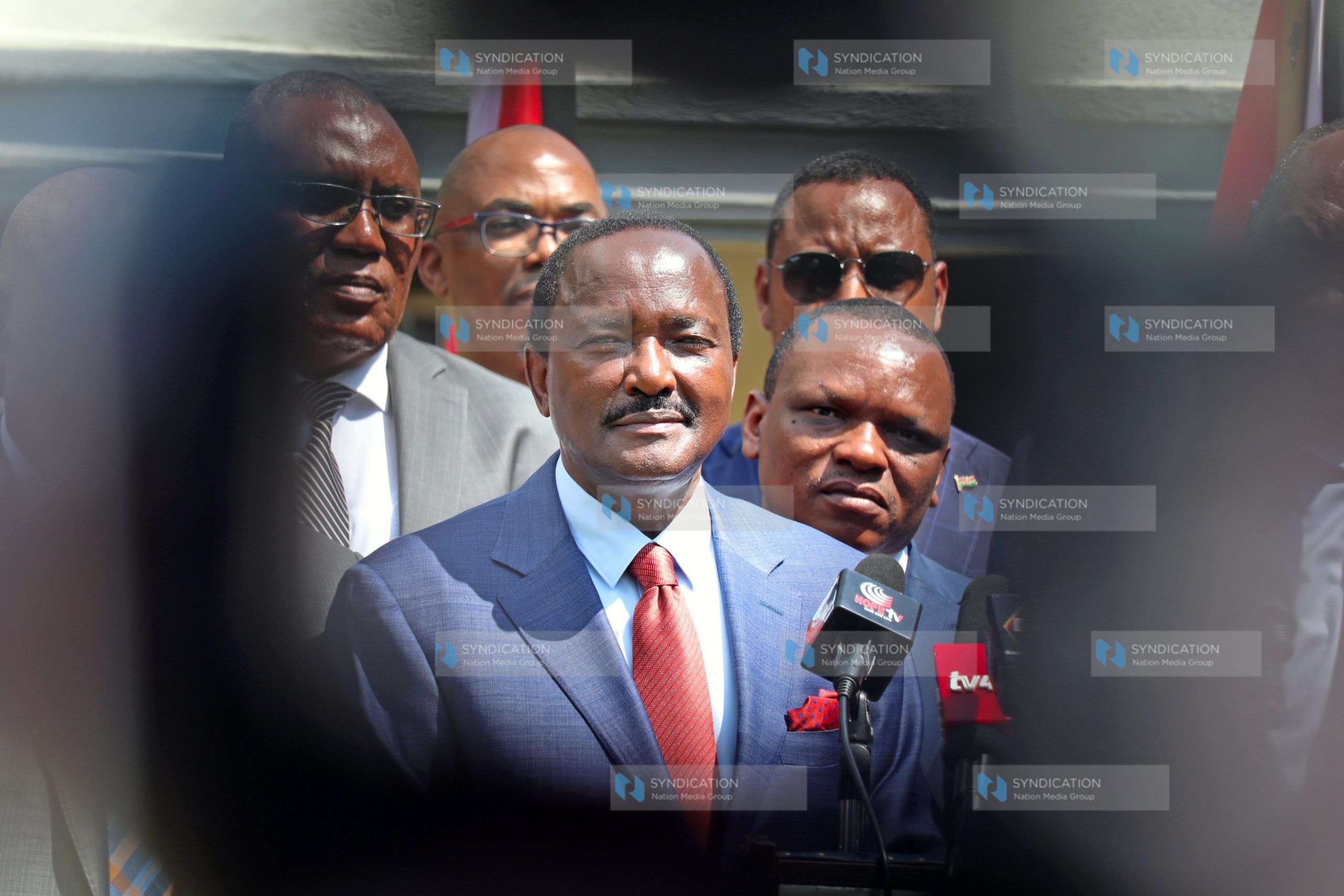 Wiper Party Leader Kalonzo Musyoka address journalists