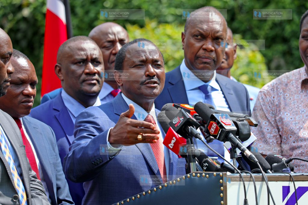 Azimio leaders address journalists