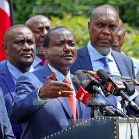 Azimio leaders address journalists