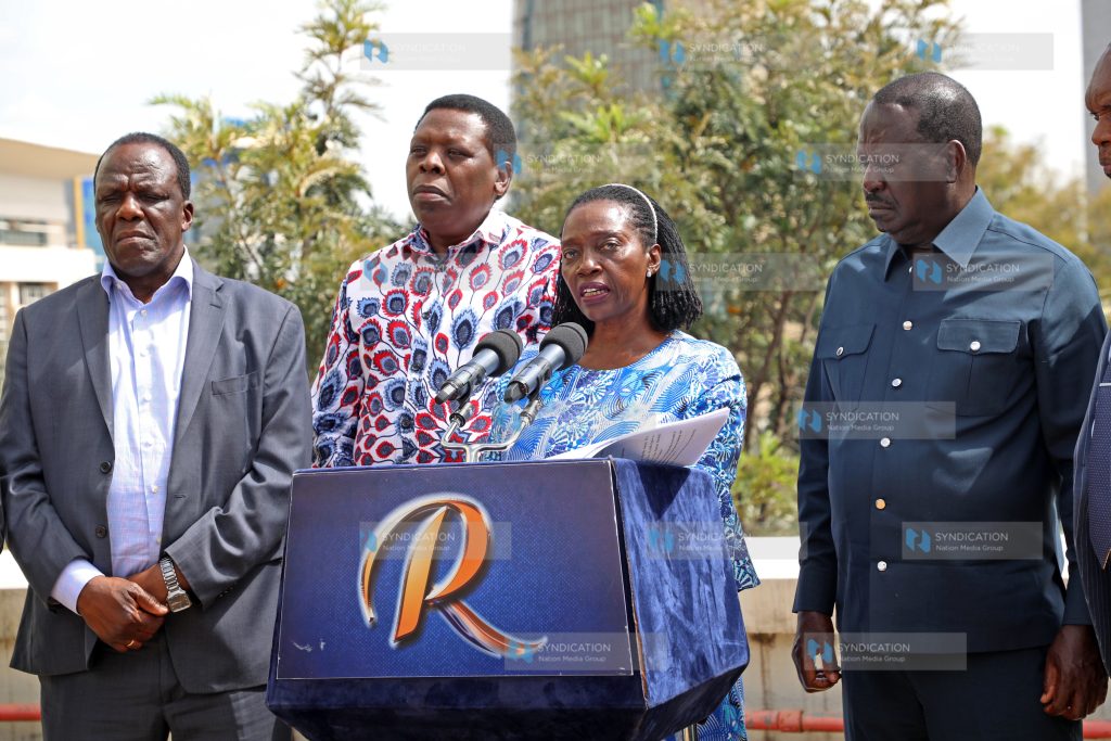 Azimio leaders address journalists