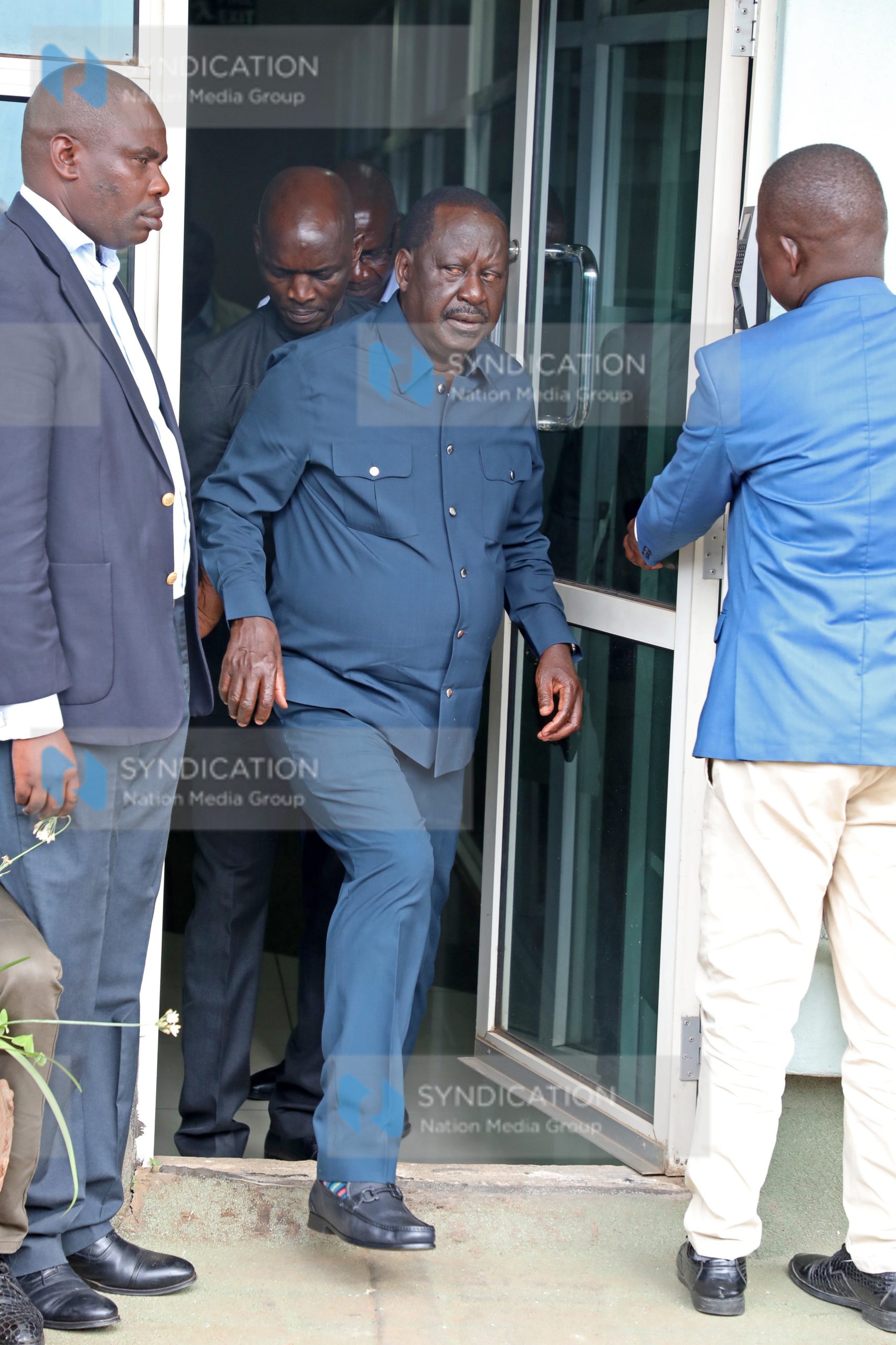 Azimio leader Raila Odinga during a press briefing