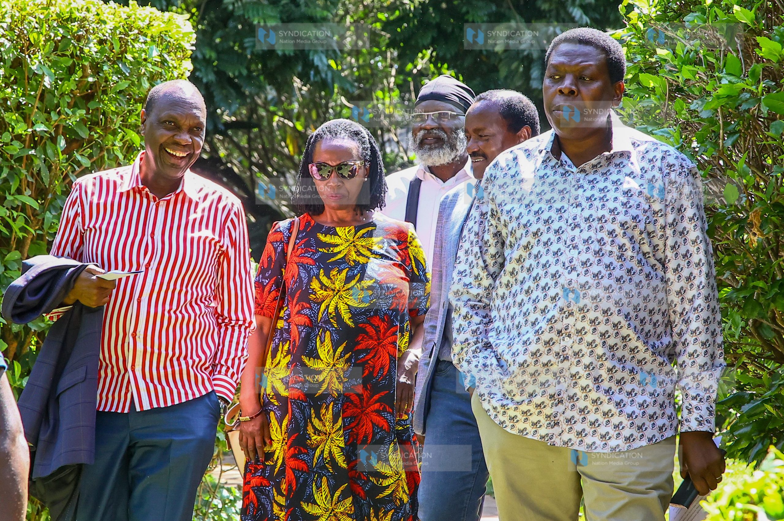 Azimio Principals led by (from left) Jubilee Party Secretary General Jeremiah Kioni