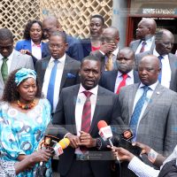 Edwin Sifuna address media on the privatization bill