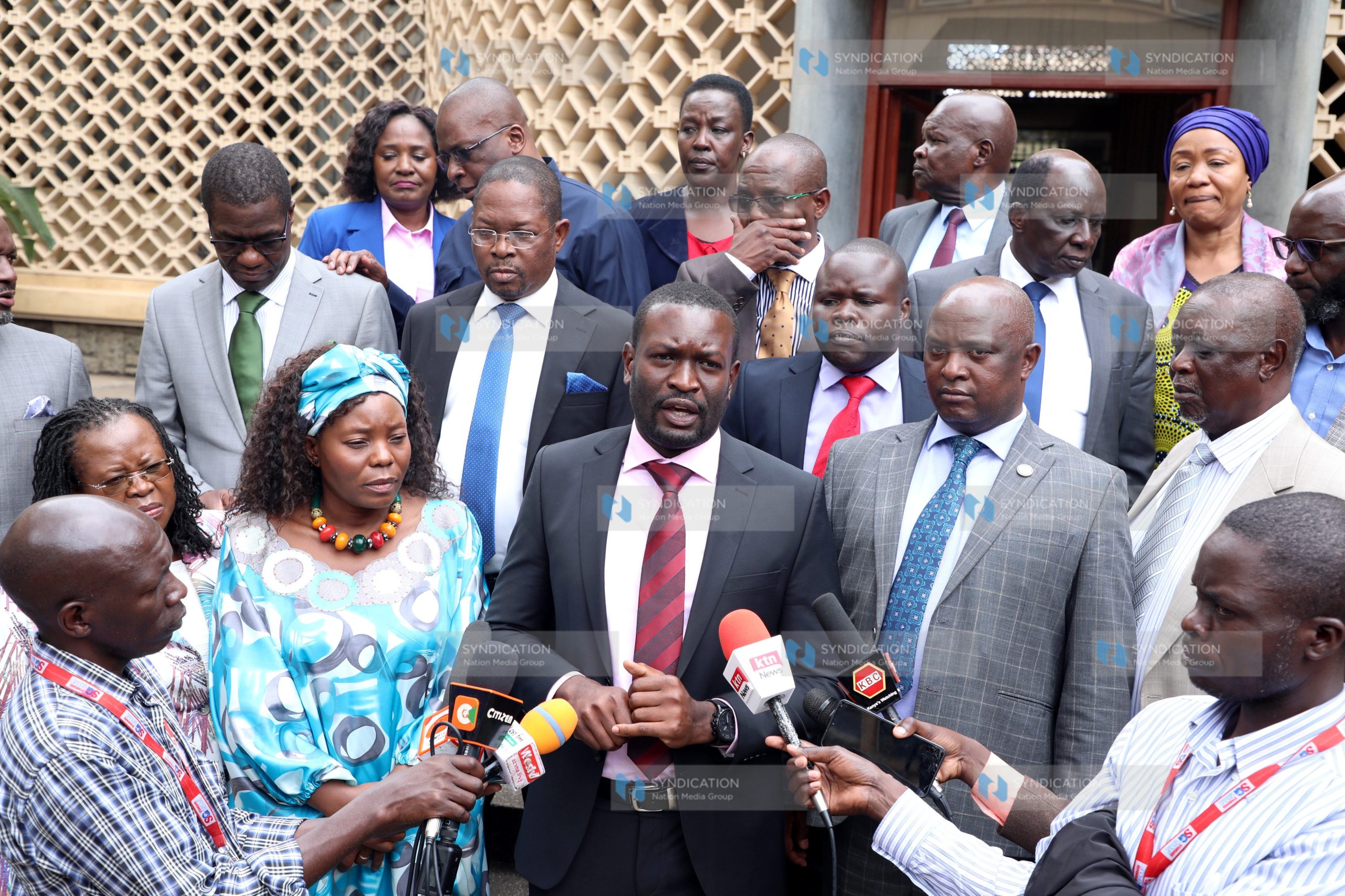 Edwin Sifuna address media on the privatization bill
