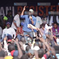 Hassan Joho leads a section of Azimio la Umoja leaders in campaigning