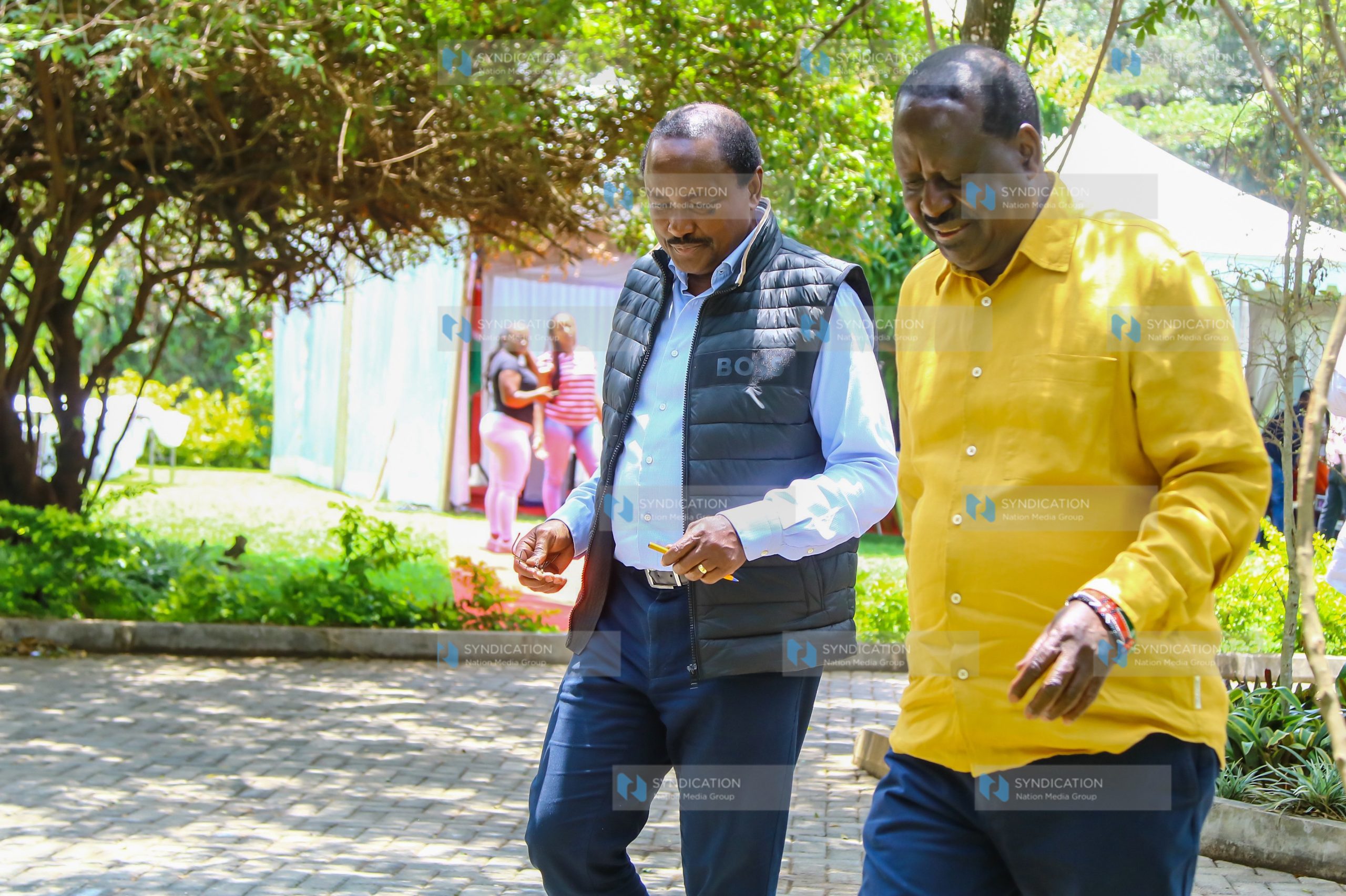 Raila Odinga during a press conference at SKM Center
