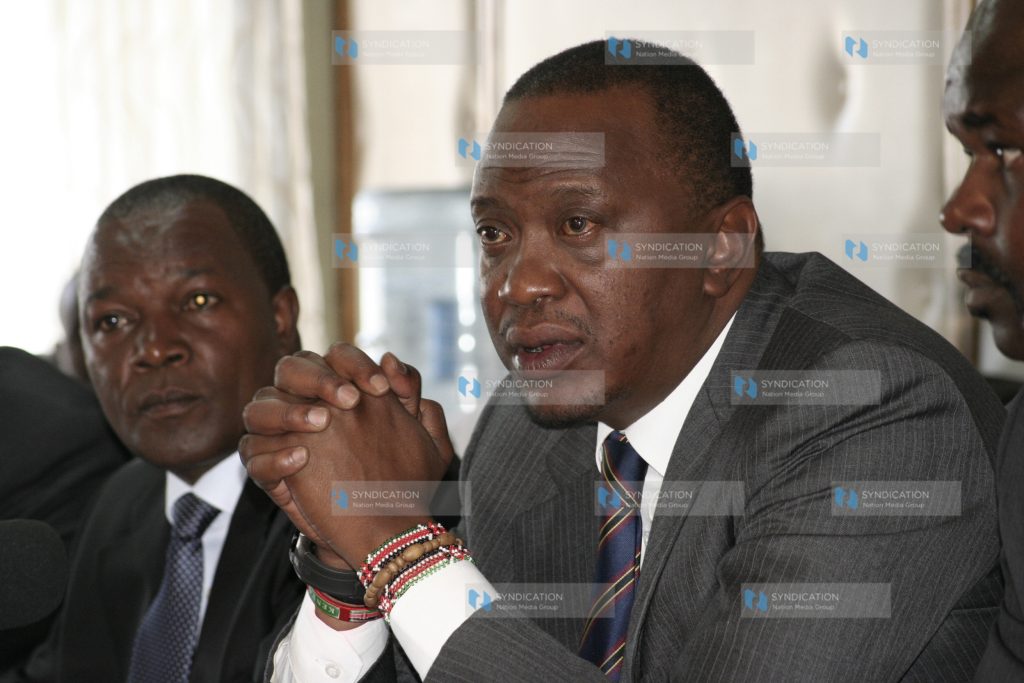 A news conference on the restructuring of loans at treasury building