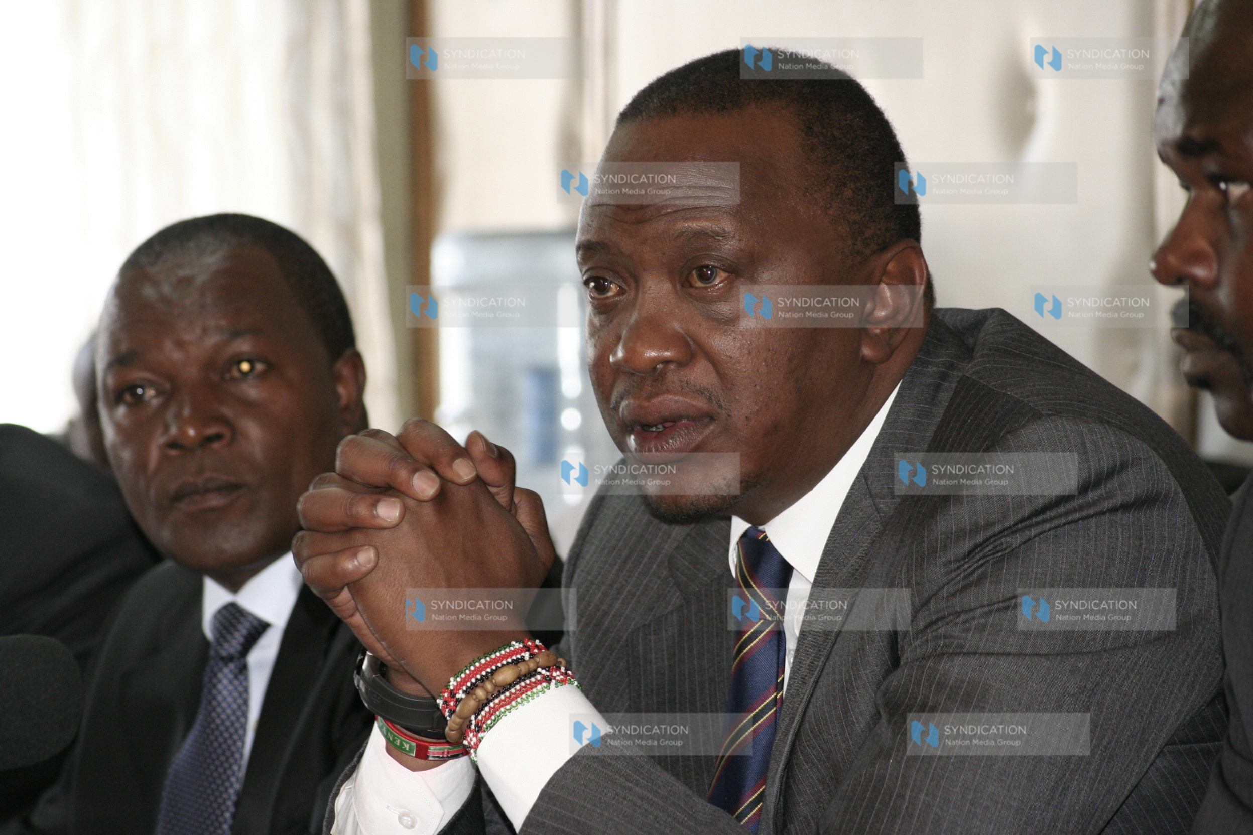 A news conference on the restructuring of loans at treasury building