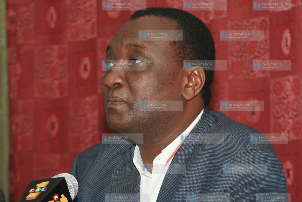 MP Gitobu Imanyara after addressing a press conference